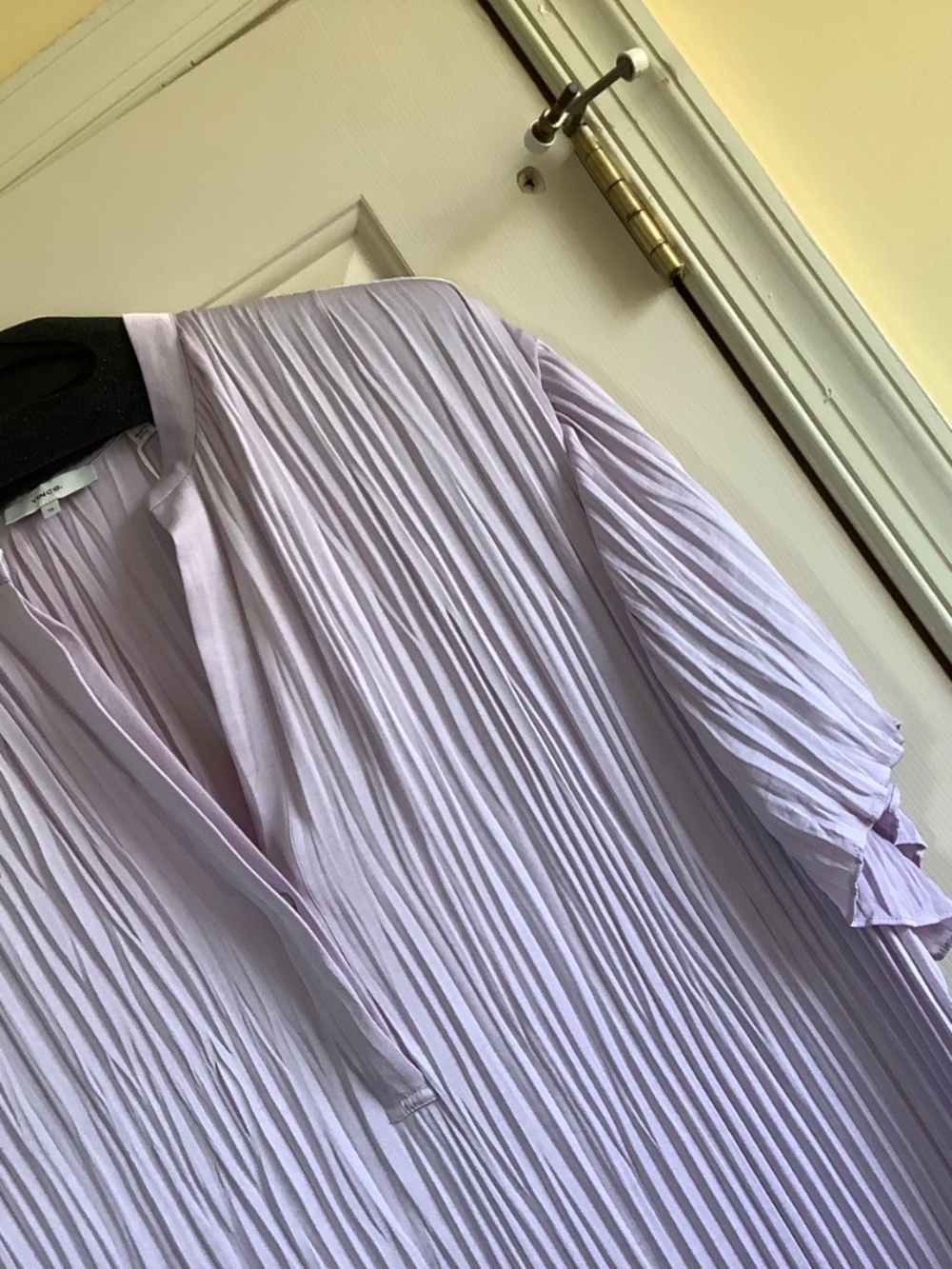 Vince Crushed Satin Midi Dress Violetta Light Violet SZ 1X - Picture 6 of 16